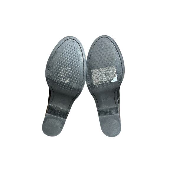 UGG Camden Exotic Black Heeled Booties sz 8 Faux Cow Hide Furry Boots High Heel - Picture 4 of 8